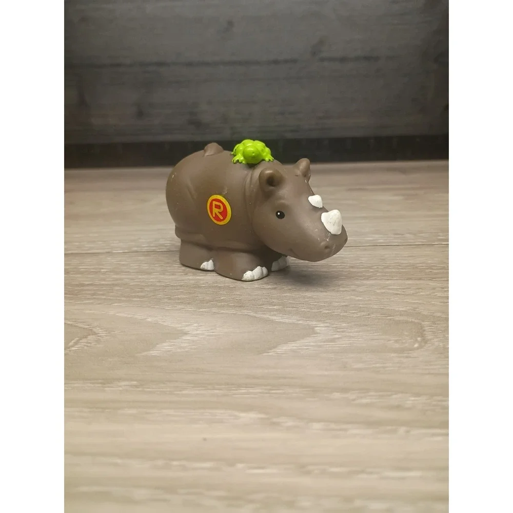 Fisher Price Little People R - Rhino Zoo Figure Ark ABC 2004 Mattel